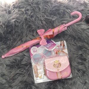 Disney Princess Pink Accessory Bag Set & Matching Umbrella